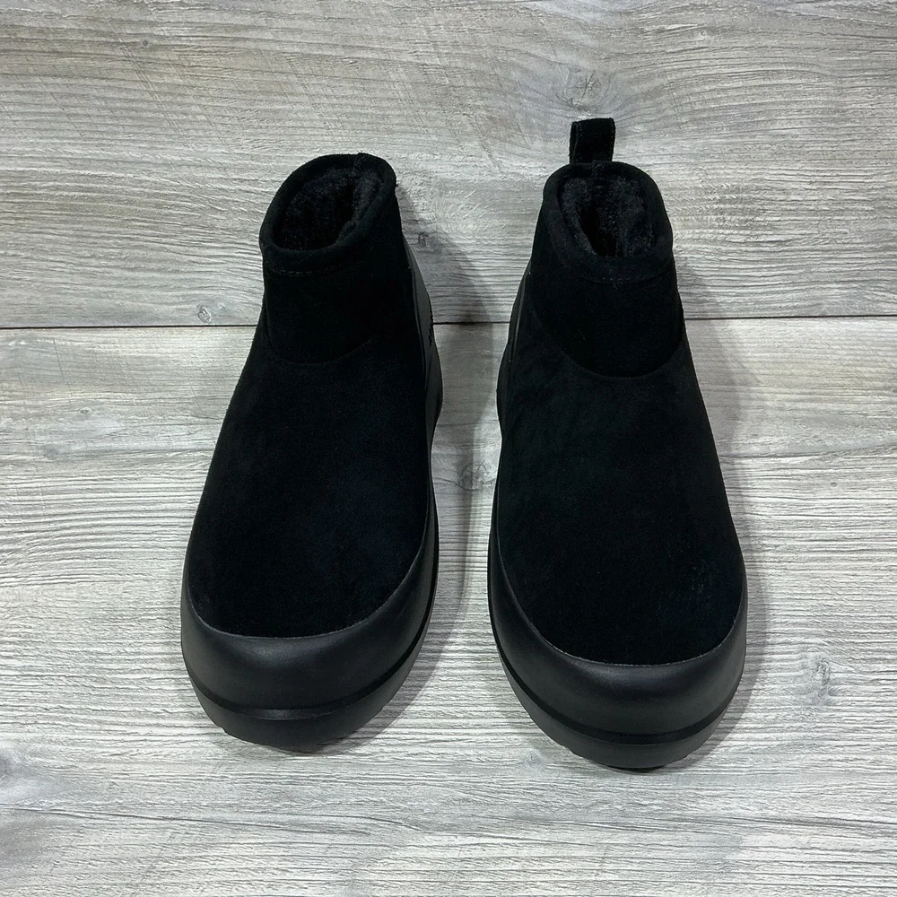 Moon Boot Luna Womens Low Suede Snow Boots Size 8 US Black Slip On